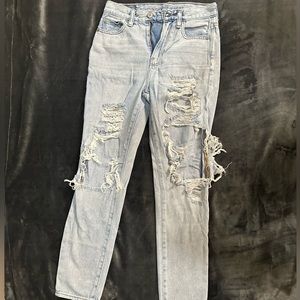 Ripped light wash jeans